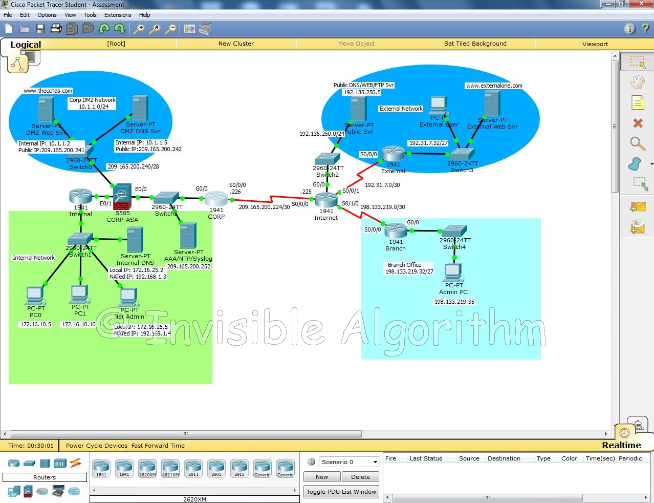network security packet tracer