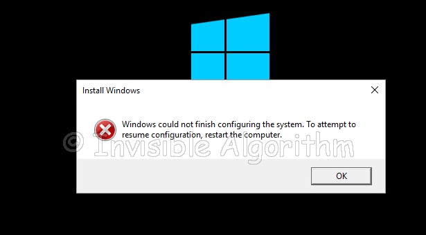 Sysprep – Windows Could Not Finished Configuring The System